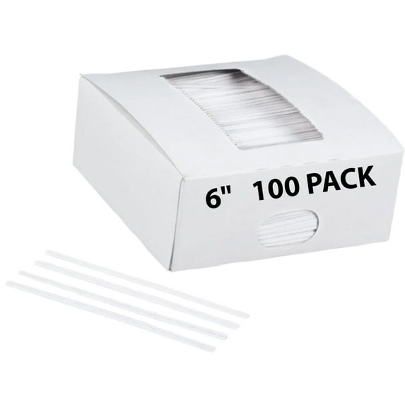 Plastic Twist Bag Ties 6"-White-(100Pcs) Reusable Twist Ties for Multiple uses