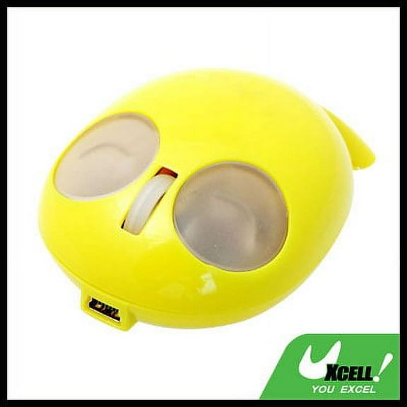 Plastic USB PS/2 Optical 3 Buttons Computer Mouse Yellow