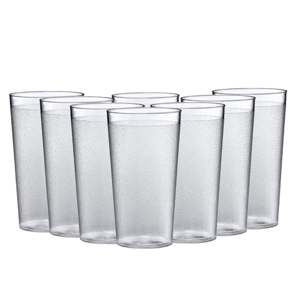 Artrylin Reusable Plastic Drinking Glasses, 12oz, Set of 8, BPA-Free ...