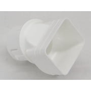 Plastic Universal Downspout to Drain Tile Adapter 2X3X3 CASE3, WHITE
