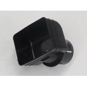 Plastic Universal Downspout to Drain Tile Adapter 3X4X3 CASE3, BLACK