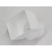 Plastic Universal Downspout to Drain Tile Adapter 3X4X3 CASE3, WHITE