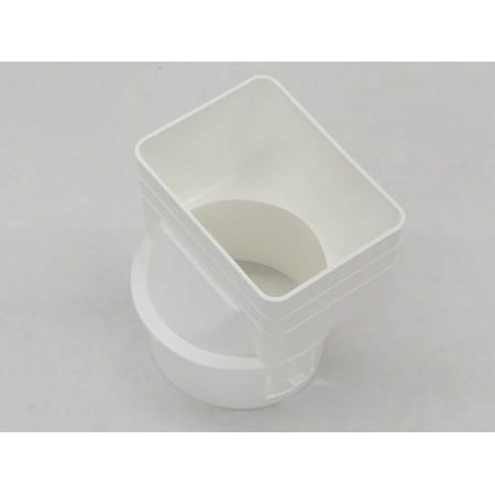 Plastic Universal Downspout to Drain Tile Adapter (3X4X4 CASE(3), WHITE)
