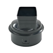 Plastic Universal Downspout to Drain Tile Adapter 3x4-6, BLACK