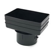 Plastic Universal Downspout to Drain Tile Adapter 4X6X4, Black