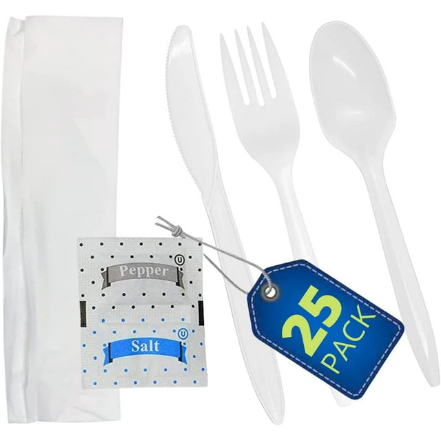 Plastic Utensils Individually Wrapped Disposable Cutlery Packets