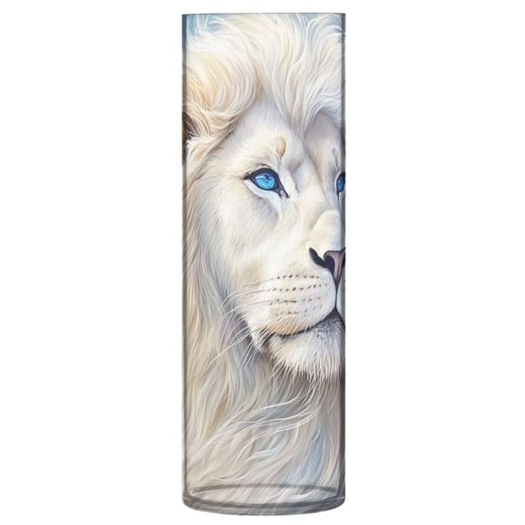 Plastic Vase 11.8 x 3.9 Inch Vase Transparent Non-Breakable Plastic Ornamental Culture Bottle Storage Jar Modern Family Wedding Decoration Beautiful Big Lion