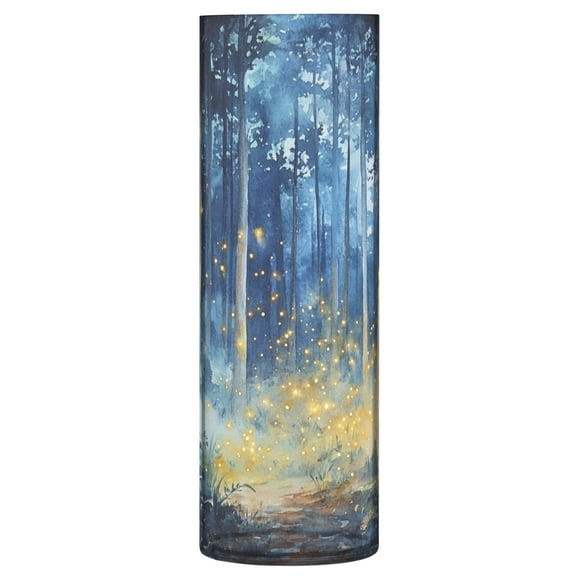 Plastic Vase 11.8 x 3.9 Inch Vase Transparent Non-Breakable Plastic Ornamental Culture Bottle Storage Jar Modern Family Wedding Decoration Beautiful Firefly Forest