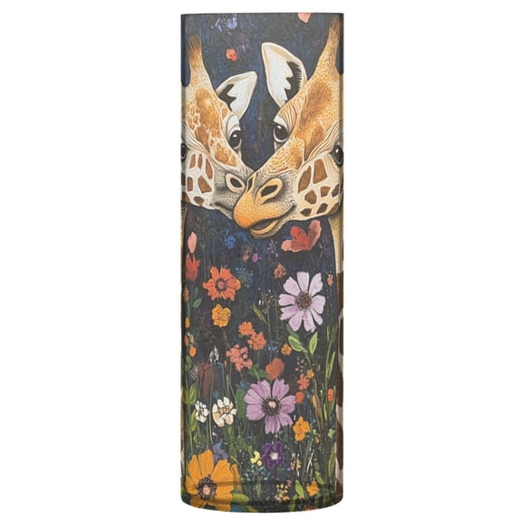 Plastic Vase 11.8 x 3.9 Inch Vase Transparent Non-Breakable Plastic Ornamental Culture Bottle Storage Jar Modern Family Wedding Decoration Beautiful Giraffes and Flowers