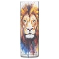 thumbnail image 1 of Plastic Vase 11.8 x 3.9 Inch Vase Transparent Non-Breakable Plastic Ornamental Culture Bottle Storage Jar Modern Family Wedding Decoration Beautiful Watercolor Lion, 1 of 6