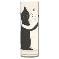 thumbnail image 1 of Plastic Vase 11.8 x 3.9 Inch Vase Transparent Non-Breakable Plastic Ornamental Culture Bottle Storage Jar Modern Family Wedding Decoration Black Cat and White Cat, 1 of 6