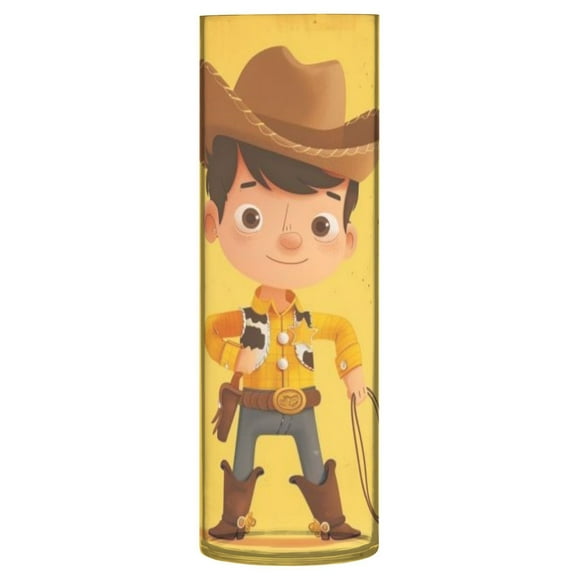 Plastic Vase 11.8 x 3.9 Inch Vase Transparent Non-Breakable Plastic Ornamental Culture Bottle Storage Jar Modern Family Wedding Decoration Brown Hat Western Cowboy Boy