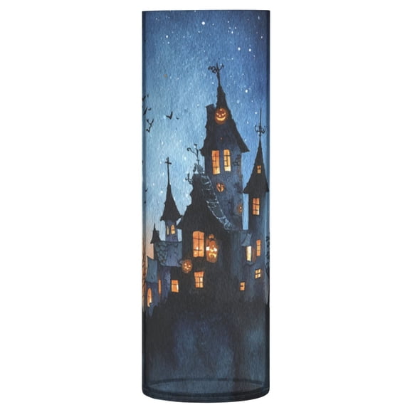 Plastic Vase 11.8 x 3.9 Inch Vase Transparent Non-Breakable Plastic Ornamental Culture Bottle Storage Jar Modern Family Wedding Decoration Cartoon Halloween Castle