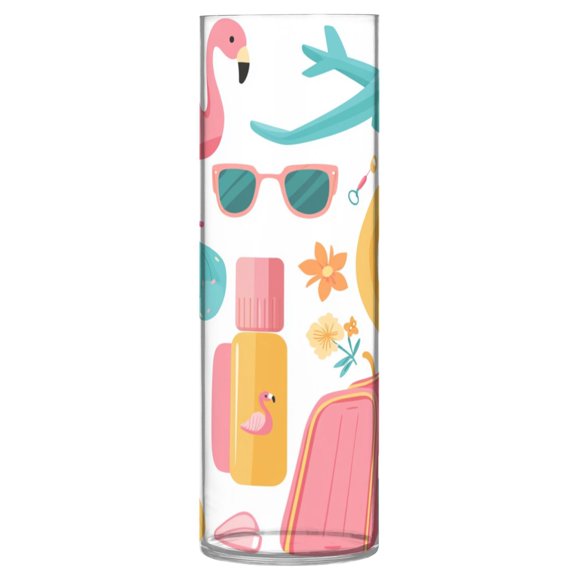 Plastic Vase 11.8 x 3.9 Inch Vase Transparent Non-Breakable Plastic Ornamental Culture Bottle Storage Jar Modern Family Wedding Decoration Cartoon Tourism Element