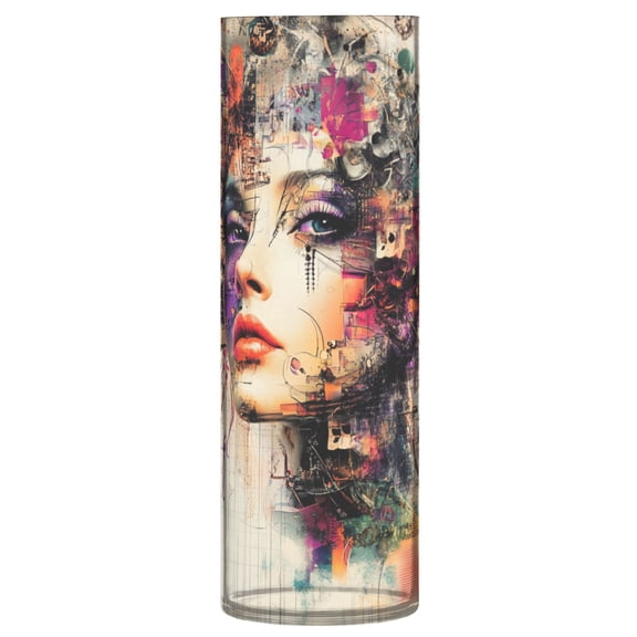 Plastic Vase 11.8 x 3.9 Inch Vase Transparent Non-Breakable Plastic Ornamental Culture Bottle Storage Jar Modern Family Wedding Decoration Cyberpunk Beauty