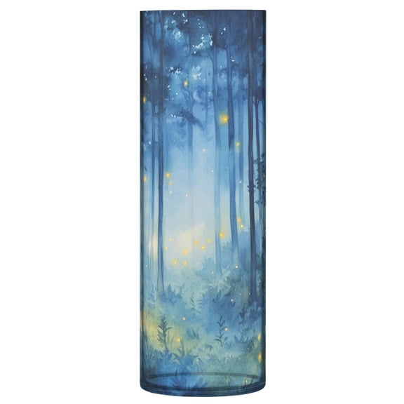 Plastic Vase 11.8 x 3.9 Inch Vase Transparent Non-Breakable Plastic Ornamental Culture Bottle Storage Jar Modern Family Wedding Decoration Firefly Forest