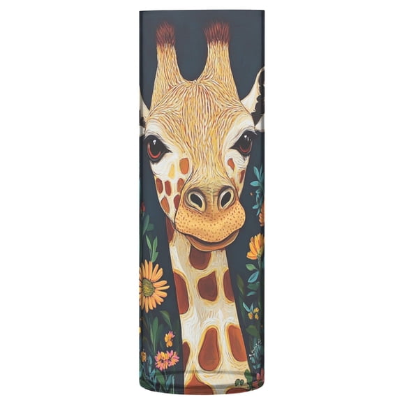 Plastic Vase 11.8 x 3.9 Inch Vase Transparent Non-Breakable Plastic Ornamental Culture Bottle Storage Jar Modern Family Wedding Decoration Flowers and Giraffes