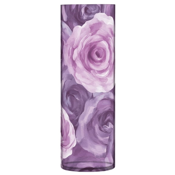 Plastic Vase 11.8 x 3.9 Inch Vase Transparent Non-Breakable Plastic Ornamental Culture Bottle Storage Jar Modern Family Wedding Decoration Lavender Roses Seamless