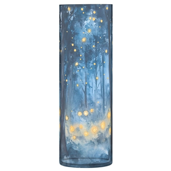 Plastic Vase 11.8 x 3.9 Inch Vase Transparent Non-Breakable Plastic Ornamental Culture Bottle Storage Jar Modern Family Wedding Decoration Lovely Firefly Forest