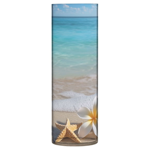 Plastic Vase 11.8 x 3.9 Inch Vase Transparent Non-Breakable Plastic Ornamental Culture Bottle Storage Jar Modern Family Wedding Decoration Lovely Sea Shell