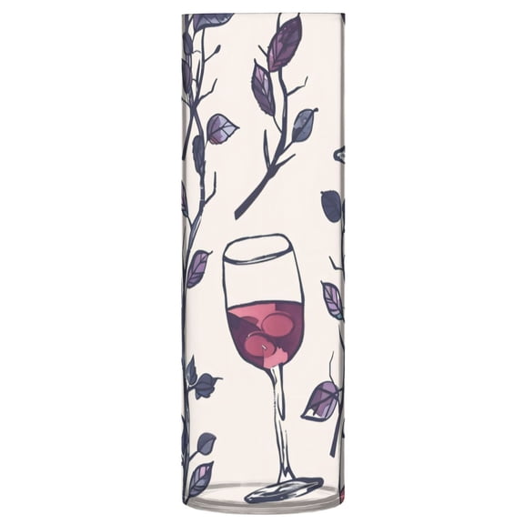 Plastic Vase 11.8 x 3.9 Inch Vase Transparent Non-Breakable Plastic Ornamental Culture Bottle Storage Jar Modern Family Wedding Decoration Red Wine Glass