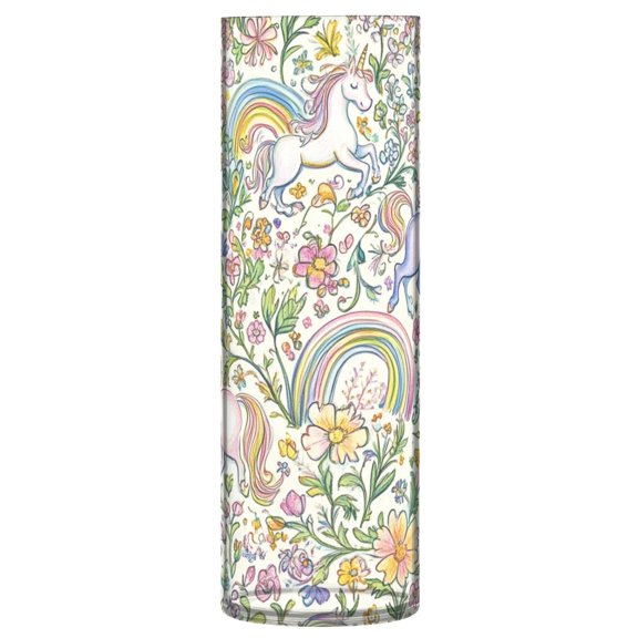 Plastic Vase 11.8 x 3.9 Inch Vase Transparent Non-Breakable Plastic Ornamental Culture Bottle Storage Jar Modern Family Wedding Decoration Super Beautiful Unicorn