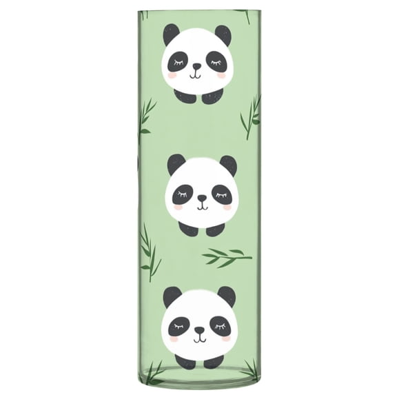 Plastic Vase 11.8 x 3.9 Inch Vase Transparent Non-Breakable Plastic Ornamental Culture Bottle Storage Jar Modern Family Wedding Decoration Super Cute Cartoon Panda