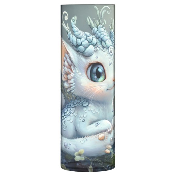 Plastic Vase 11.8 x 3.9 Inch Vase Transparent Non-Breakable Plastic Ornamental Culture Bottle Storage Jar Modern Family Wedding Decoration Super Cute Dragon