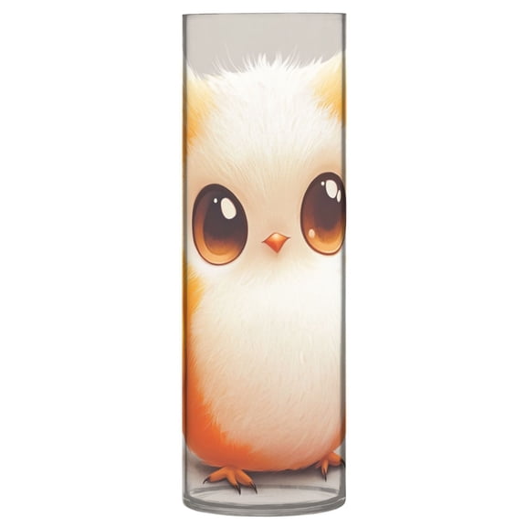 Plastic Vase 11.8 x 3.9 Inch Vase Transparent Non-Breakable Plastic Ornamental Culture Bottle Storage Jar Modern Family Wedding Decoration Super Cute Cartoon Owl