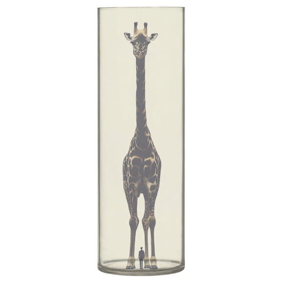 Plastic Vase 11.8 x 3.9 Inch Vase Transparent Non-Breakable Plastic Ornamental Culture Bottle Storage Jar Modern Family Wedding Decoration Tall Giraffe
