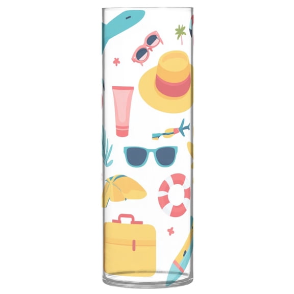 Plastic Vase 11.8 x 3.9 Inch Vase Transparent Non-Breakable Plastic Ornamental Culture Bottle Storage Jar Modern Family Wedding Decoration Tourism Element