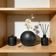 thumbnail image 1 of Plastic Vase 5x3.14x3.14in Black Small Round Bottle for Dried Flowers Pampas Table Desk Shelf Decor, 1 of 6