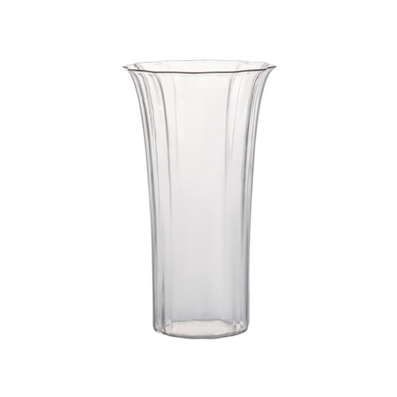 Plastic Vase Decorative Centerpiece for Home Decor, Clear Modern Vase for Dried or Fresh Flowers, Simple Tabletop Accent for Living Room Shelf or Entryway