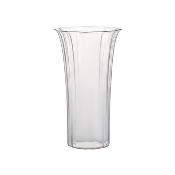 Plastic Vase Decorative Centerpiece for Home Decor, Clear Modern Vase for Dried or Fresh Flowers, Simple Tabletop Accent for Living Room Shelf or Entryway