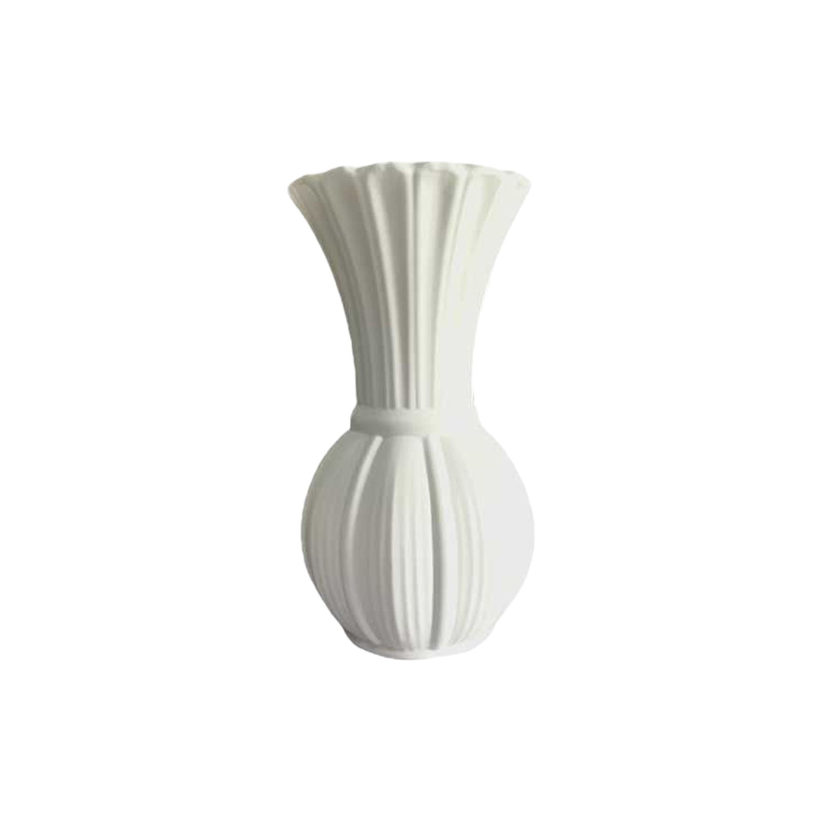 Plastic Vase for Dry Flowers, Large White Decorative Vase for Home ...