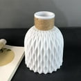 thumbnail image 1 of Plastic Vase Handicraft Flower White Rattan-like Plastic Vase New Waist Vase, 1 of 8
