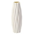 thumbnail image 1 of Plastic Vase, Loetky Imitation Ceramic Flower Pot in Milky White, Plastic Shatterproof Vase for Home Decor and Floral Arrangements, 1 of 7