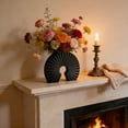 thumbnail image 1 of Plastic Vase Ornament, Wuztai Lightweight Durable Plastic Vase, 9.64x7.28x1.57 Inch Tabletop Vase for Dry Flowers Pampas Coffee Table Desk Shelf Decor, Black, 1 of 6
