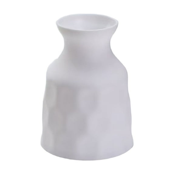 Plastic Vase White Short Neck Nordic Style Home Decor Wedding Event Decoration Simple Elegant Vase