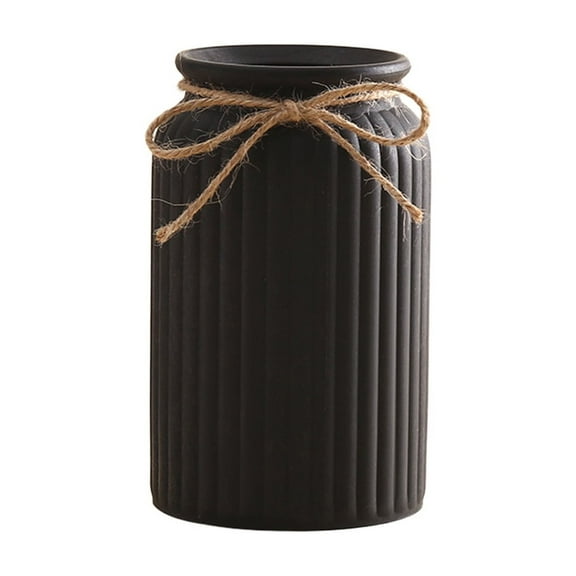 Plastic Vase for Centerpiece, Modern Decorative Vase with Ridged Texture for Home, Table, or Wedding Decor
