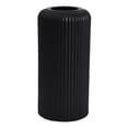 thumbnail image 1 of Plastic Vase for Flowers – Modern Small Ribbed Textured Flower Vase for Home Decor, Coffee Table, Kitchen Centerpieces, Bookshelf Black, 1 of 6
