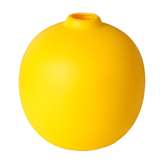 Plastic Vases for Centerpieces Round Faux Ceramic Vase Planter Modern Decor for Tabletop Shelf Plastic Centerpiece
