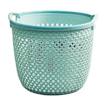 Meitianfacai Ventilated Laundry Hamper Basket - Breathable Plastic Storage Bin for Bathroom Organization (Blue)