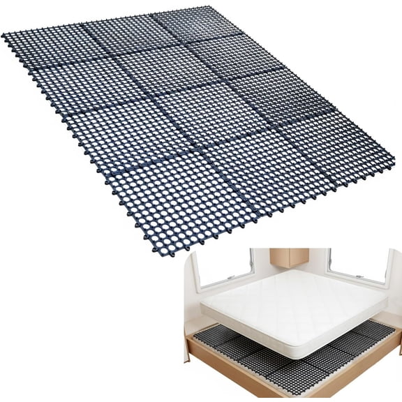 Plastic Ventilated Mattress Underlay Pad, 83" x 59" Breathable Mesh Pad Mattress for RV Boat Camper, Ventilation Air-Flow Improve Sleep Quantity