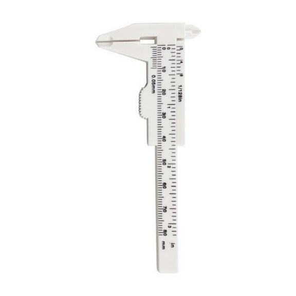 Plastic Vernier Caliper 0.1mm Precision 0 To 80mm Scale Lightweight for Workshop School Projects