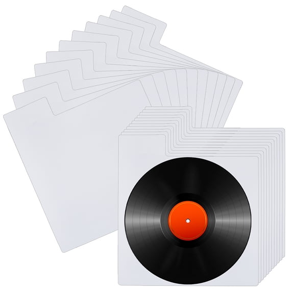Plastic Vinyl Record Divider for Album CD DVD Media Book Shelf Storage Rectangle White 350x320x0.3mm