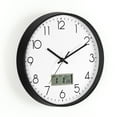 thumbnail image 1 of Plastic Wall Clock with Perpetual Calendar 12 Inch - Black, 1 of 1