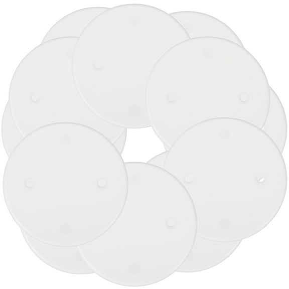 Plastic Wall Panel Wire Round Cover Blank Face Plate White Light Fixtures for House Electrical Box Protector 30 Pcs