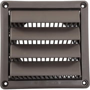 RDP 4" Plastic Intake Wall Vent with Fixed Louvers Brown