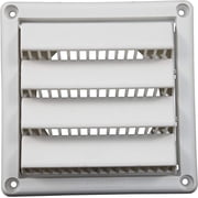 Plastic Wall Vent with Fixed Louvers | 4 Inch | White